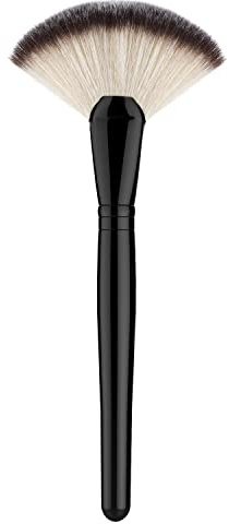 Luxspire Professioneller Fächerpinsel, Einzelnes Weiches Gesichtspuder Foundation Rouge Fächerpinsel Foundation-Pinsel Kosmetik Make-up Werkzeug, Schwarz
