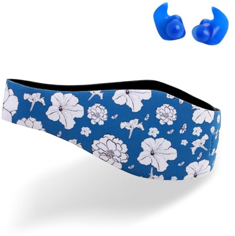 Qshare Schwimm-Stirnband, Ohrband, Schwimmer-Gehörschutz, verstellbarer Neopren-Ohrenschutz und Haarschutz für Kinder, Kleinkinder und Erwachsene