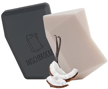 Duschbrocken Duschseife mit Verpackung [pH-Hautneutral 5,5] Festes Shampoo & Duschgel (2in1), Duschseife Männer & Frauen, Feste Seife für Haut & Haare, 100g SeifenstückCarlos Cocos
