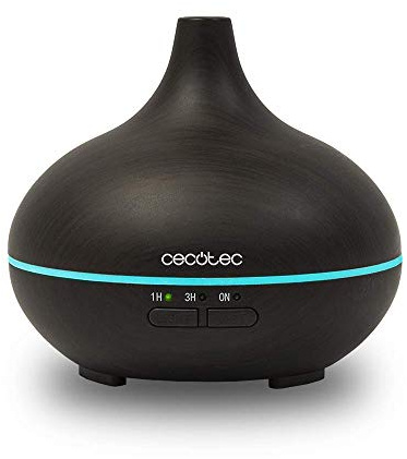 Cecotec Ultraschall- Luftbefeuchter Pure Aroma - 150-300 ml, mit Timer, 7 LED Farben, Funktion Aromatherapie, Ultra leise. (150 ml, Yin)