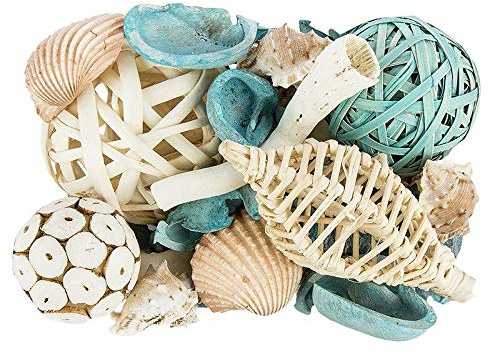 Ideen mit Herz Potpourri | Maritim | 500 g | Natur | türkis | Verschiedene Deko-Elemente
