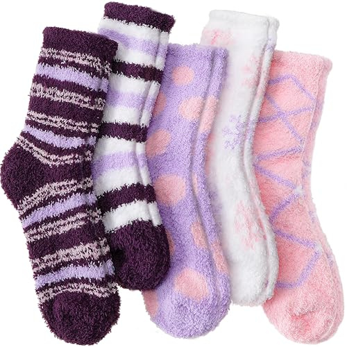 ANTSANG Kuschelsocken für Damen Flauschige Wintersocken Haussocken Warme für Frauen Bettsocken Dick Socken