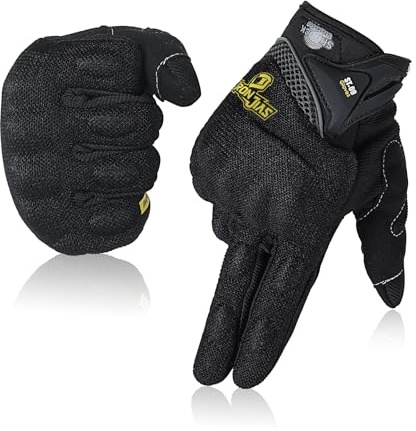 BORLENI Motorradhandschuhe Herren Sommer Motorrad Handschuhe atmungsaktive Vollfinger-Motorradhandschuhe Touchscreen Knöchelhandschuhe