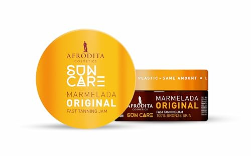 Afrodita Cosmetics Sun Care Marmelada Original Bräunungsbeschleuniger – Fast Tanning Jam für Sonne & Solarium – 100% natürlicher Bronzing-Komplex mit Karotten- & Walnussextrakt – 0% Silikone 200 ml
