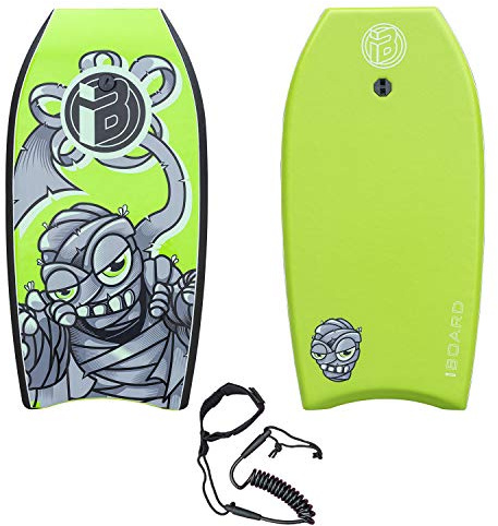 Bodyboard, leichtes 94,4 cm Bodyboard mit EPS-Kern, Premium-Leine und Handgelenkschlaufe, Surfen für Erwachsene und Jugendliche