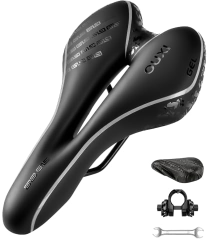 OUXI Fahrradsattel, Gel Fahrrad Sattel Bequemer Hohl Ergonomisch Fahrradsitz Tourensattel Geeignet für Herren Damen MTB Rennrad Mountainbike Heimtrainer City Dirt E Bike