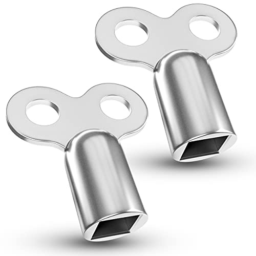 2er set Entlüftungsschlüssel | Heizkörper | robust | Universal Entlüfter für alle Heizungen/Heizkörper Entlüftungsschlüssel mit hochwertiger Zink radiator key heating Heizung entlüften Schlüssel