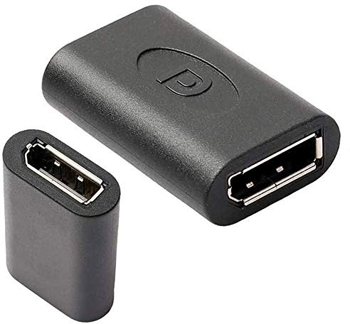 VMOJO DisplayPort Kupplung, DP Buchse auf Buchse Adapter, Female to Female Verbinder, Koppler zum Verbinden und Verlängern von DisplayPort Kabeln, unterstützt 4K, Schwarz
