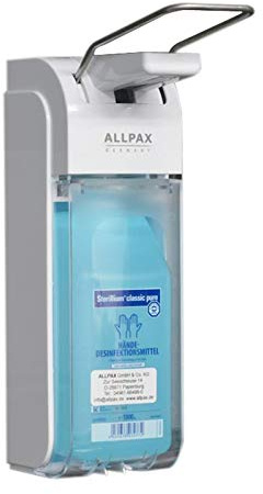 Allpax professioneller medizinischer Desinfektionsspender Universal 500 ml und 1000 ml Handdesinfektionsspender Eurospender - Flexible Dosiermengen - Bequeme Installation