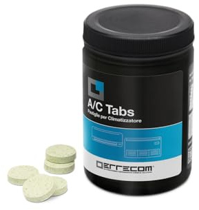 ERRECOM - A/C Tabs, Tabletten für Klimaanlage, verhindern die Bildung von Algen, Schleim, Schlamm und Gerüche in Klimaanlage und Kondensatablauf, langanhaltende Wirkung, 40 Tabletten à 8g
