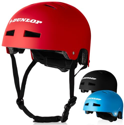DUNLOP SPORTS Fahrradhelm Kinder Jugendliche Erwachsene - Test Sehr Gut - Leichter robuster Urban Allrounder Helm, 14 Fach belüftet, Schnellverschluss, Auto Kopfanpassung