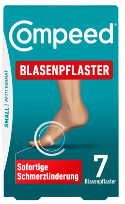 COMPEED Blasenpflaster Small - 7x schmale Hydrokolloid-Pflaster für Zehen | Extra kleine, wasserfeste & transparente Blasenpflaster, schnellere Wundheilung*, lindern Druck & Schmerzen, 2,0 x 6,0 cm