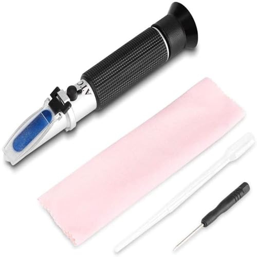 Alkoholrefraktometer 0-80 Prozent, Handmessgerät zur Prüfung | Alkoholmessgerät, Automatische Temperaturkompensation, Gehaltprüfung, Handanwendung, für Spirituosenproben