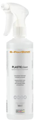 S-Polybond® Kunststoffreiniger 500ml, PVC- Reiniger, Reiniger für alle Kunststoffe: Fensterrahmen, Rolladen, Rattanmöbel, Türen, Boote | für Innen und Aussen (Kunststoffreiniger, 1x Tube/Flasche)