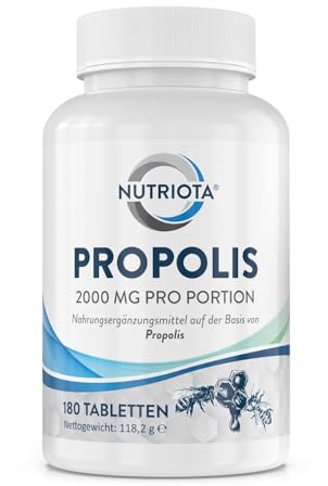 Propolis 1000mg,180 hochdosierte Propolis Tabletten, von Nutriota
