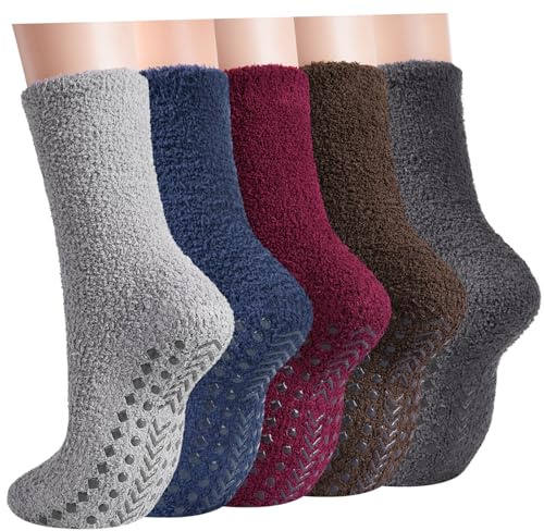 Caldodo Warme Kuschelsocken Stoppersocken Herren, Bettsocken mit Noppen | 39-46 Dicke Wintersocken Flauschige Socken für Männer, Winter Antirutsch haussocken hüttensocken Schlafsocken