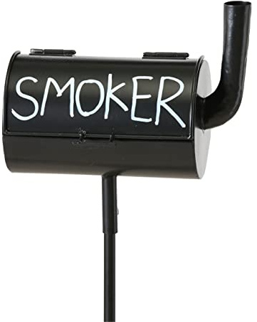 Gartenstab Aschenbecher Smoker Sturmaschenbecher Eisen schwarz H 1,16 m