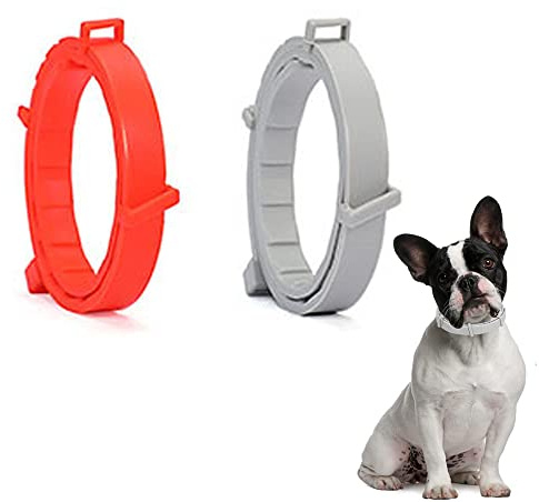 SSyang Zeckenhalsband für Hunde und Katzen, 2 Stücke Leuchtendes Präventionshalsband Gegen Parasiten mit bis zu 8-Monatigen Schutz, Fluoreszierendes Halsband Universell auf Jede Größe Verstellbar