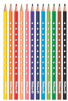 Pelikan Buntstifte-Set Silverino 12-teilig, dreieckig für Kinder und Erwachsene, 12 Farben