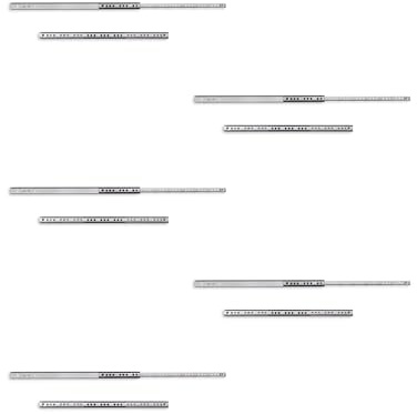 Emuca 3009905 - 5 Sets (10 Stück) Schubladenführungen, teilauszug mit Rollen 17mm x 310mm