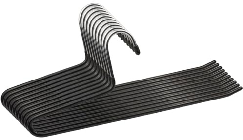 10 Metall-Hosenbügel 32cm rutschfest schwarz HB 132-10 Stück | PB-Onlinehandel