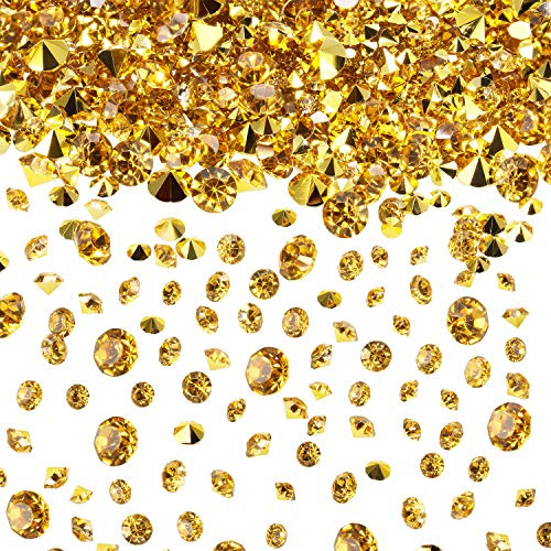 Transparente Hochzeits-Streudekoration, 10.000 Acryl-Kristalle, Diamanten, Strass für Hochzeit, Brautparty, Vasen, Perlen, acryl, gold, 3 mm, 6 mm and 10 mm