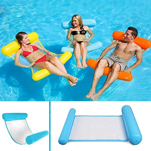 Sinwind Mehrzweck-Hängematte, aufblasbar, Pool, 4-in-1, schwimmend, neigbar, Schwimmer, Hängematte, multifunktional, faltbar, schwimmend, tragbar, Ultraleicht