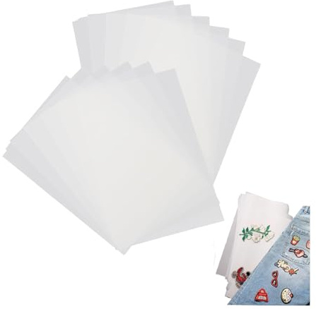 BIBITI 10 Stück Doppelseitige Klebefolie,Bügelvlies Beidseitig Haftend,Patches Klebende Bügeleinlage,Doppelseitig Bügelbilder,Patch Bügeleisen Applikation,für Stoff Kleidung Nähen