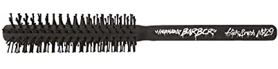 BARBER MARMARA Föhnbürste Stylingbürste No.29 Schwarz - Rundbürste rund - Haarbürste Herren - Bart Bürste Haare Männer - Rundbürste klein - Round Brush - Haar Bürste Holz bartbürste
