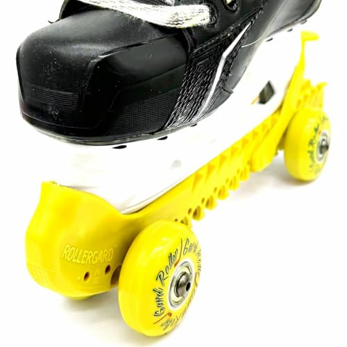 Rollergard 78701 Rollen-Kufenschoner für Eishockey-& Schlittschuhe I Eishockeyschlittschuh-Schutz I Kufenzubehör I One Size, gelb, RG374-YEL