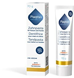 Plaqtiv+ Zahnpasta | 70 g Tube | Pflegemittel für Hunde und Katzen | kann zu einer guten Maulhygiene beitragen | kann dabei unterstützen die Bildung von Zahnstein zu hemmen