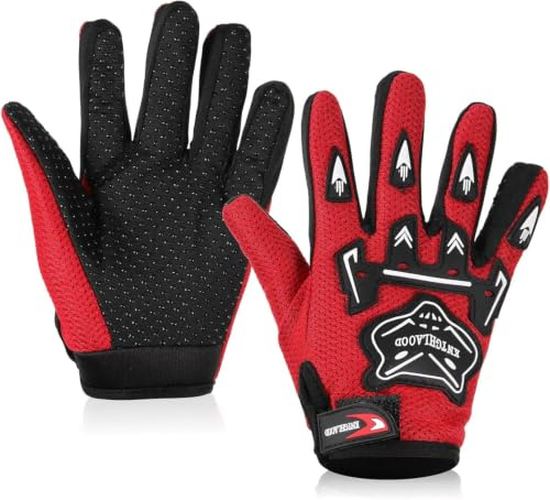 QESSUVNC Fahrradhandschuhe für Kinder, Vollfinger-Handschuhe, Winter-Fahrradhandschuhe, Kinder, wasserdichte Handschuhe für Kinder, Radfahren, Wandern, Laufrad, Roller, Skateboard, Outdoor-Sport