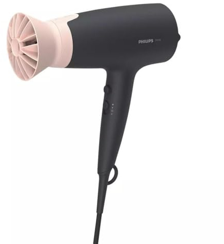 Philips Series 3000 Haartrockner mit ThermoProtect Aufsatz - 2100W, Ionisierungsfunktion, 6 Hitze- und Geschwindigkeitsstufen (Modell BHD350/10)