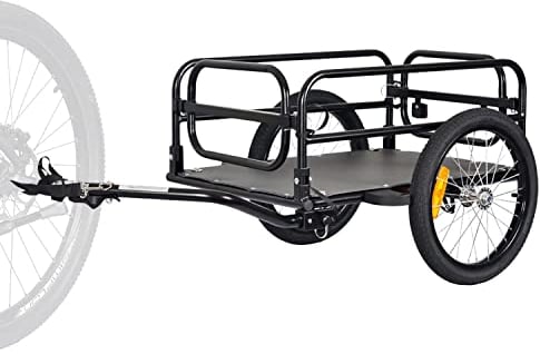 Tiggo Klappbar Fahrrad Lastenanhänger Fahrradanhänger Ladefläche: 67 x 46x25 cm/ca. 70 Liter / 2 Getränkekästen, 40 kg Ladegewicht