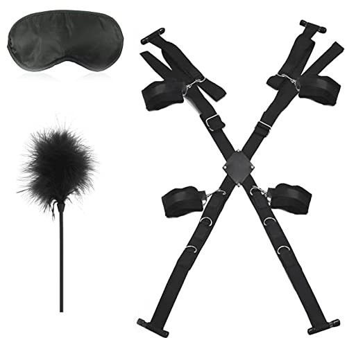 BDSMLOVE BDSM Set,Bondageset extrem Sex,Bondageset Fessel Set mit Handschellen,Augenbinde,Federkitzler Sexspielzeug,Bondage Set für Tür,BDSMs Spielzeug hart SM Sexspielzeug extreme Paare (7 Set)