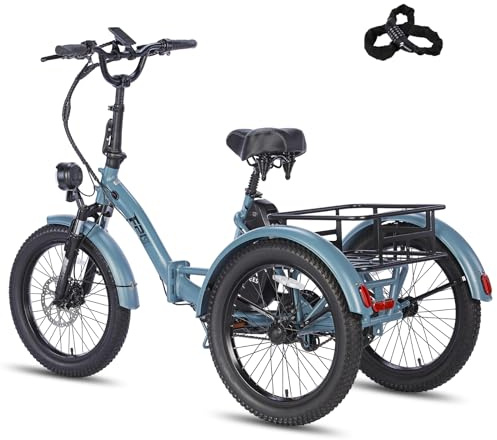Fafrees F20 Mate E-Bike Dreirad 18,2Ah 873,6Wh [ Offiziell ] Damen Ebike Herren 180kg, Elektro Pedelec Erwachsene Senioren 25km/h, Klapprad E Mountainbike 20 Zoll, Fat elektrisch Fahrrad 250W 3 Rad
