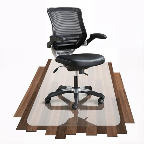 COSYLAND Bürostuhl Unterlage versch. Größen - Bodenschutzmatte für Schreibtischstuhl Antirutsch in milchweiß | Bodenschutzmatte Transparent (90x120cm)