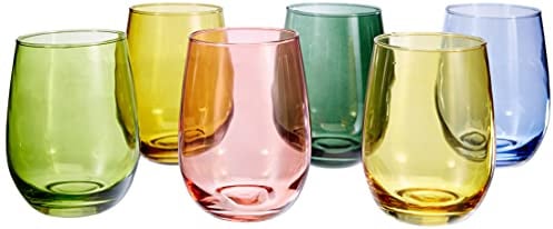 Tognana Tulip Set mit 6 Gläsern cc 400, Glas, mehrfarbig
