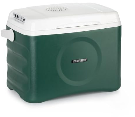 Klarstein BeerBelly 21 Kühlbox Elektrisch - 21 L, 3 Anschlüsse: 230V, 12V Anschluss für Zigarettenanzünder&USB, auto Kühlbox, Kühl- und Warmhaltefunktion, Auto, LKW, Camping, Steckdose, grün