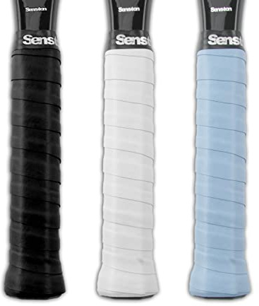 Senston Griffband 3 Stück Anti-Rutsch Griffbänder Overgrip für Badminton, Tennis und Squash