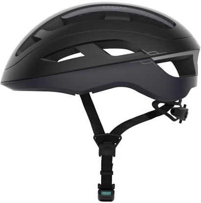CRNK Angler Fahrradhelm – Ultraleichter Rennrad & E-Bike Helm für Damen & Herren – Aerodynamisch, Stoßabsorbierend & Belüftet – Mit Magnetverschluss & Memory-Foam-Polster – Schwarz – L