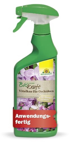 Neudorff BioKraft Vitalkur für Orchideen AF – Anwendungsfertiges Spray vitalisiert geschwächte Orchideen und fördert die Blütenbildung, 500 ml
