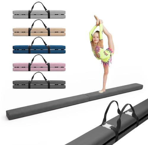 MAMOI® Schwebebalken für zuhause, Balancierbalken, Balken Turnen klappbar, Turngeräte Indoor, Balancieren und Turnbalken, Gymnastic bar