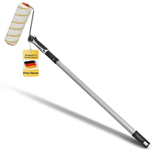 Pinto Deluxe® Farbrolle/Farbroller + Teleskopstab 75-125 cm + Best Grip Bügel inkl. E-Book