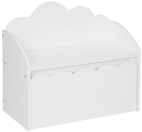 Atmosphera - Kindertruhenbank Nuage - Holz - weiß - 60x30 cm - Weiß
