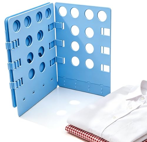 Gearmax Fold Faltbrett, Falthilfe, Einstellbar Wäsche Faltbrett Falthilfe Flip & Fold Kunststoff 57 x 66 cm (blau)