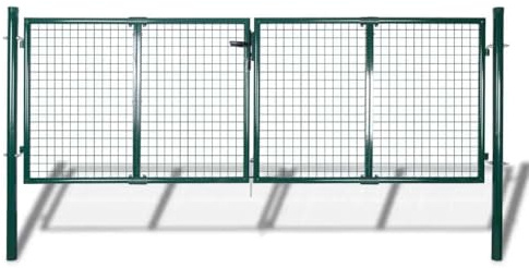 vidaXL Zauntor Stahl 300x100 cm Grün