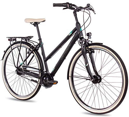 Airtracks 28 Zoll Damen Citybike CI.2820L Shimano Nexus 7 Gang | Damen Cityrad mit tiefem Einstieg, Shimano Nexus 7, AXA Licht mit Nabendynamo, Schutzblechen und Racktime Gepäckträger