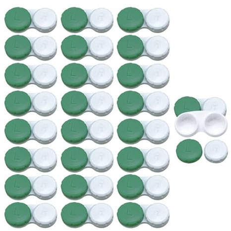 EUPSIIU 25 PCS Kontaktlinsenbehälter,Reise Kontaktlinsen Set,Brillenetui Tragbar,Schutzhülle zu Kontaktlinsen und integriertem Spiegel, Kontaktlinsen,für Zuhause und Reisen,unterwegs (25 PCS)