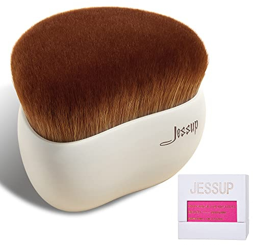 Jessup Foundation Pinsel Flüssig-Make-up Gesicht Körper Bräune SF002 | Grau, Plus-Size, ergonomischer Griff, ultra-dichte Buffer-Borsten, streifenfreie Deckkraft